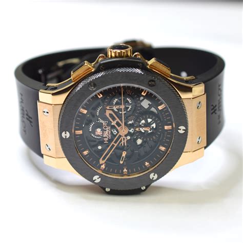 hublot 18k with rubber strap.